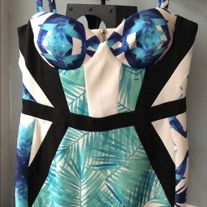 House of CB Blue tropical dress